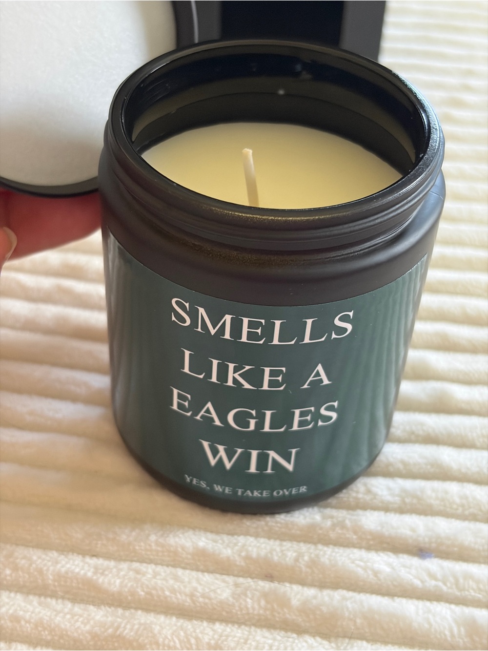 Novelty 'Smells Like a Eagles Win' Scented Candle - Green
